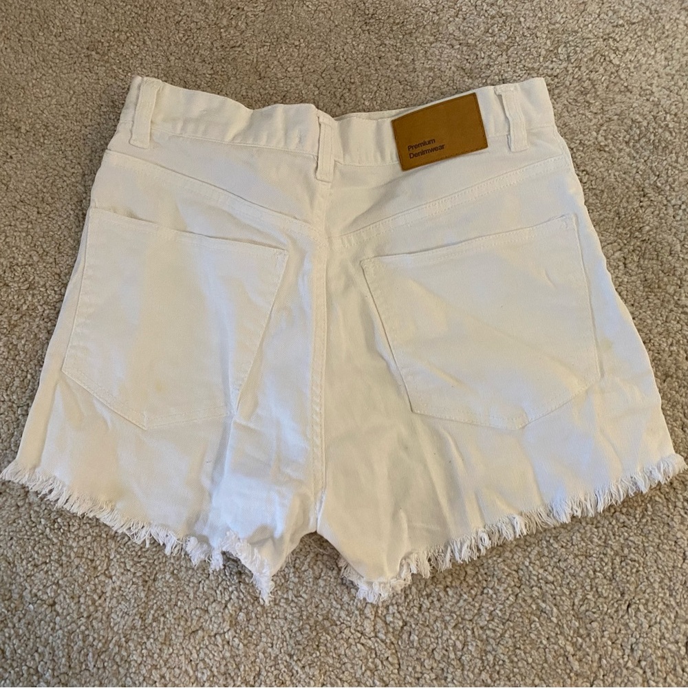 Love Tree Boutique white denim shorts